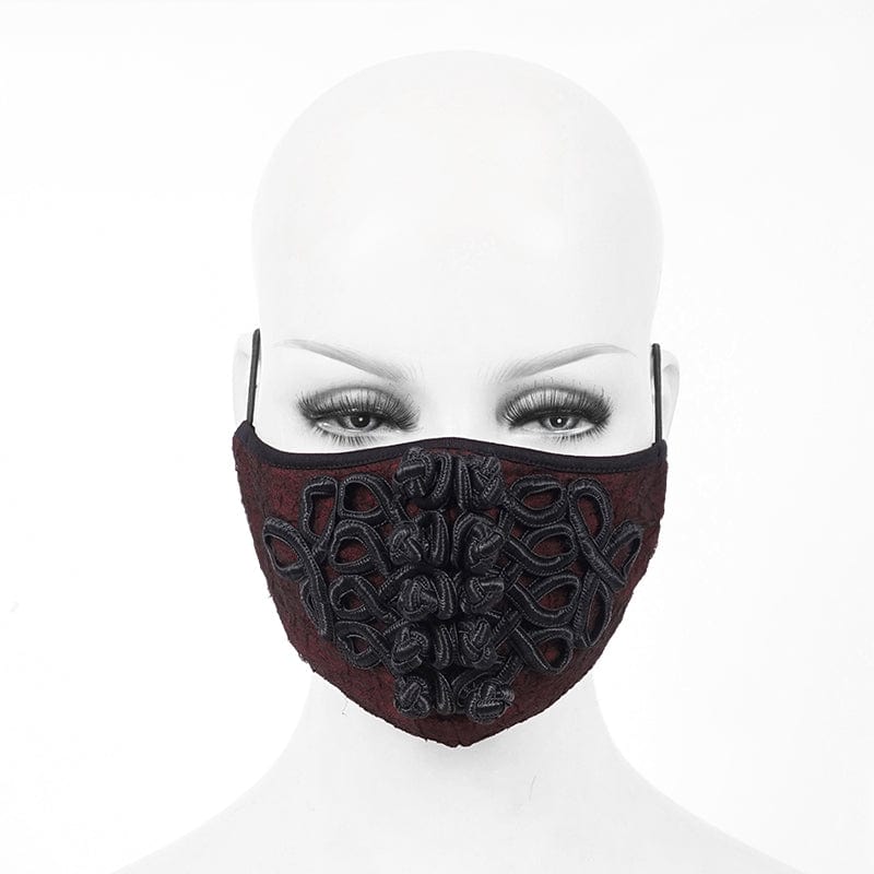 DEVIL FASHION Unisex Gothic Jacquard Mask