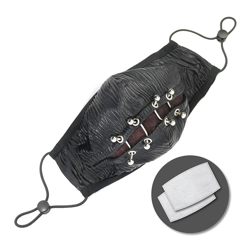 DEVIL FASHION Unisex Gothic Rivets Mask