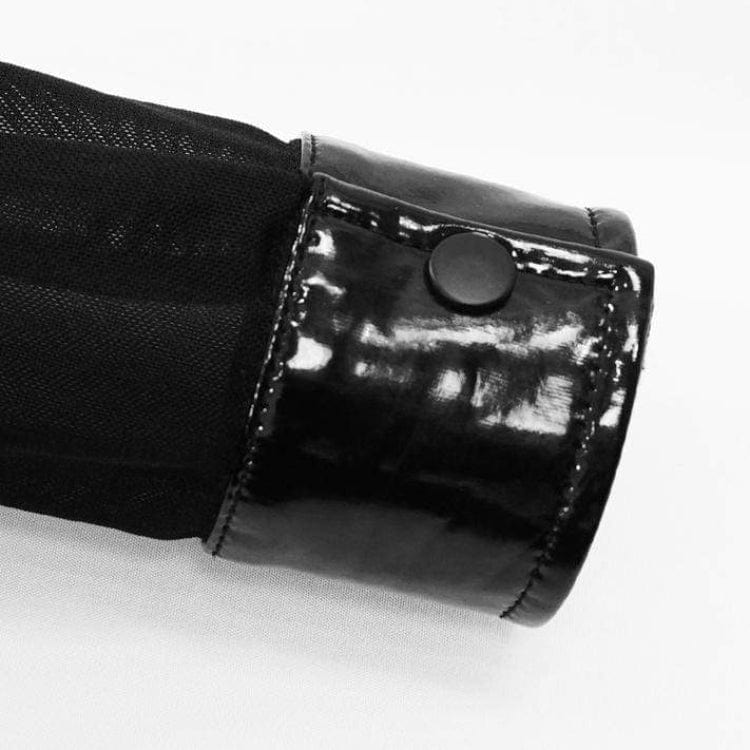 DEVIL FASHION Women's Goth Sheer Mesh Romper