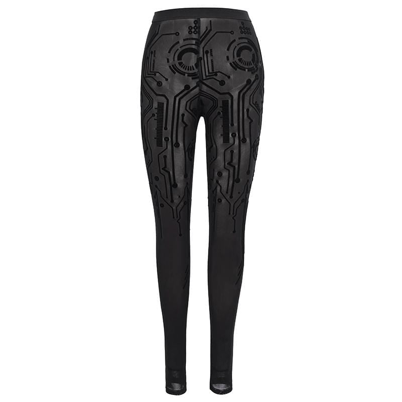 Women's Gothic Black Sexy Net Lace Leggings