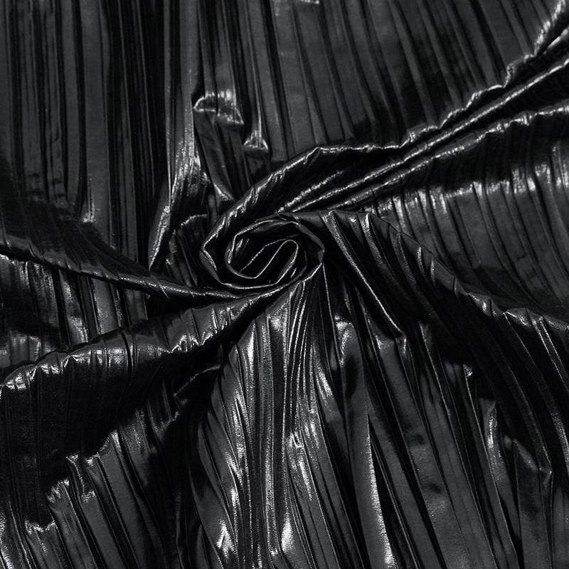 Women's Gothic Black Shimmer Long Ruffle Sleeved Shirts