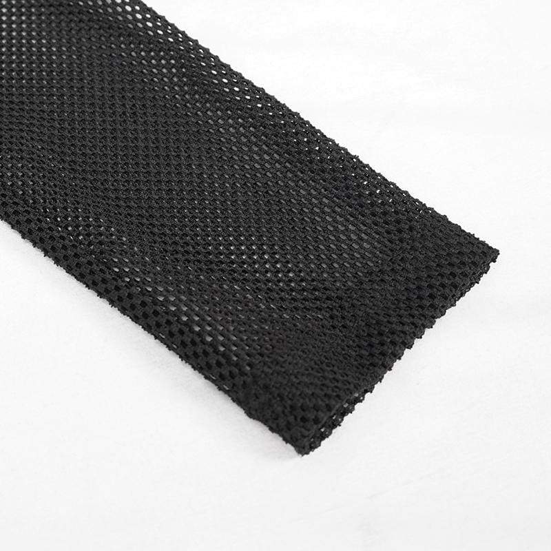 Women's Gothic Irregular Cutout Mesh Splice Dress