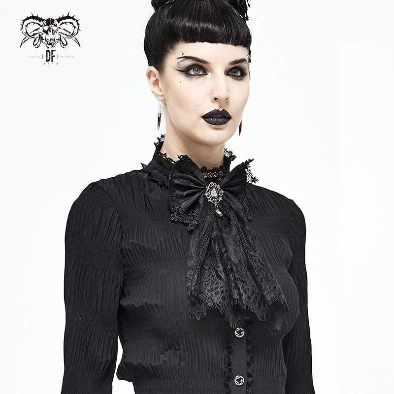 Women's Gothic Lace Bowknot Black Neckwear