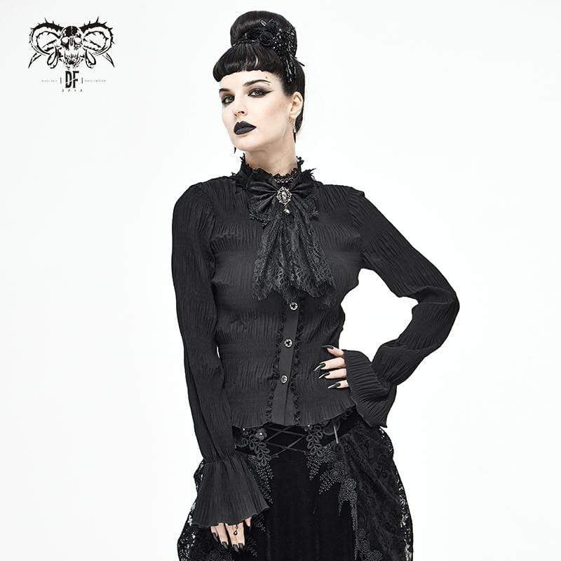 Women's Gothic Lace Bowknot Black Neckwear