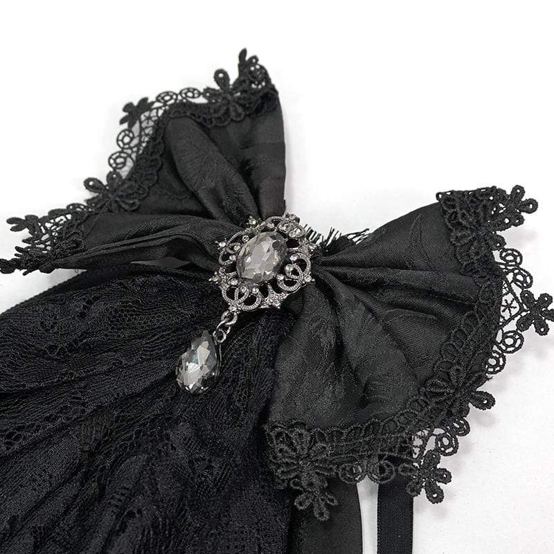 Women's Gothic Lace Bowknot Black Neckwear
