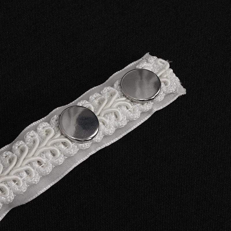 Women's Gothic Lace Multilayer White Neckwear