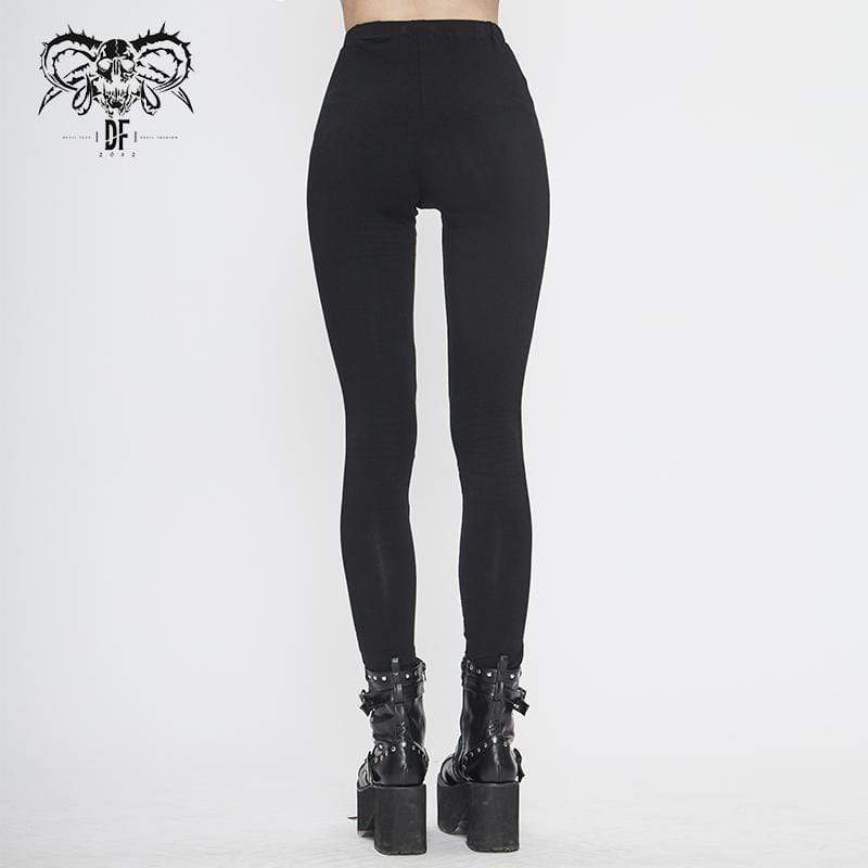 Women's Gothic Punk Skull Leggings