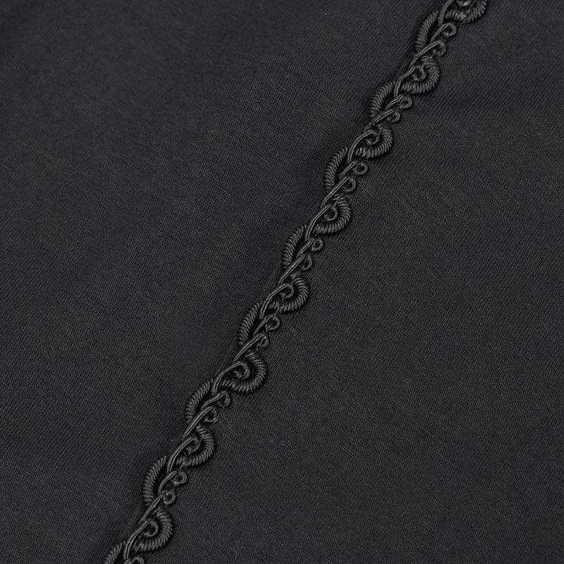 DEVIL FASHION Women's Gothic Strappy Printed Leggings White