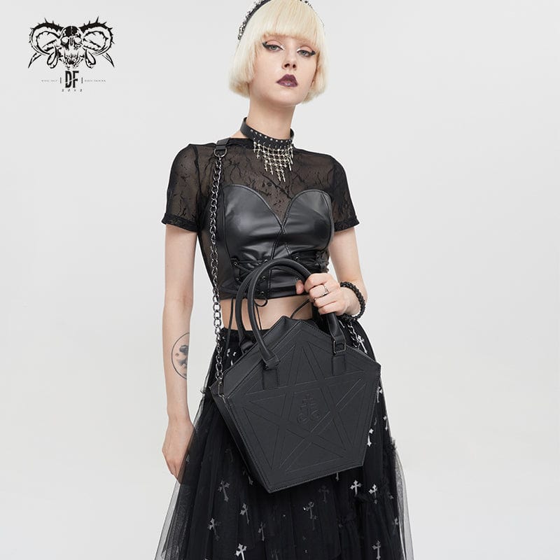 DEVIL FASHION Women's Punk Pentagon Bag