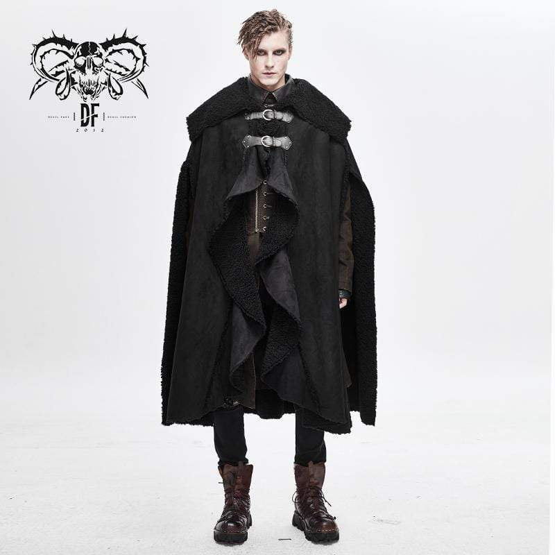 Men's Gorgeous Belts Furry Winter Cloaks