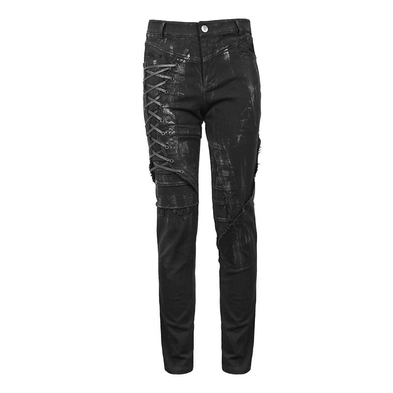 Men's Punk Ropes Tattered Trousers