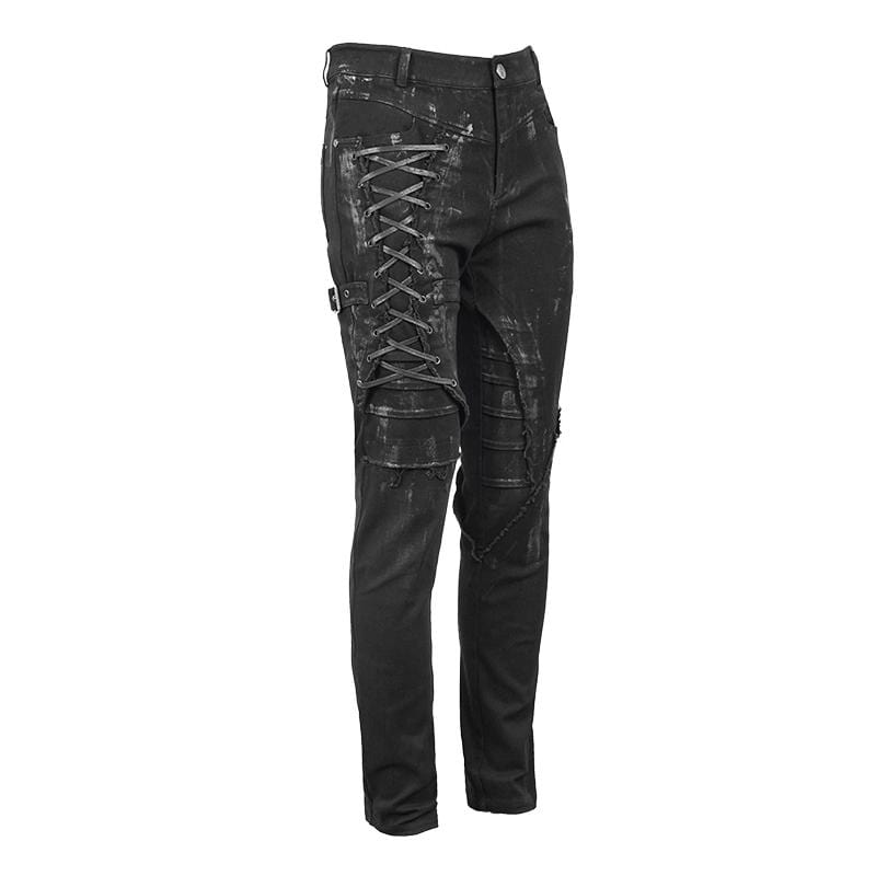 Men's Punk Ropes Tattered Trousers
