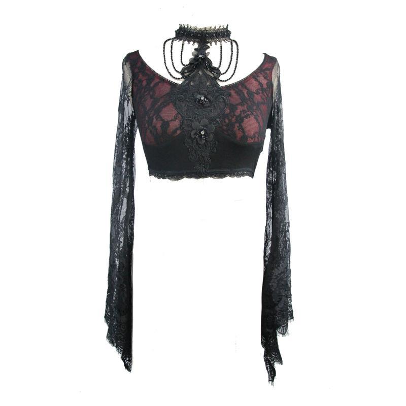 Women's Gothic Lace Full Sleeve Top