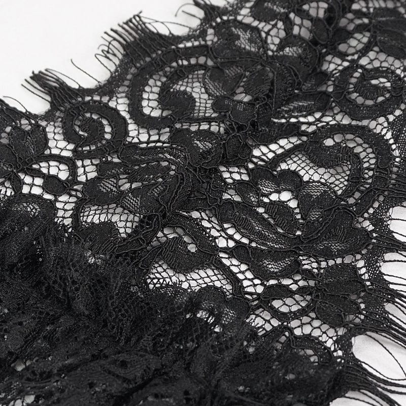 EVA LADY Women's Gothic Sexy Lace Bra Lingerie Set