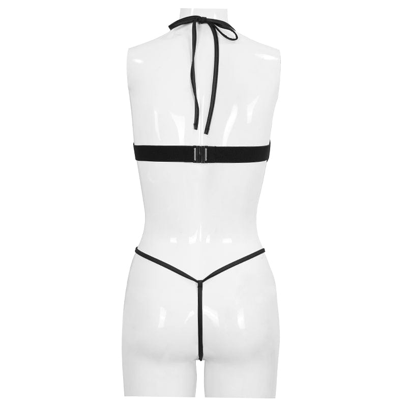 EVA LADY Women's Gothic Sheer Mesh Sexy Lingerie