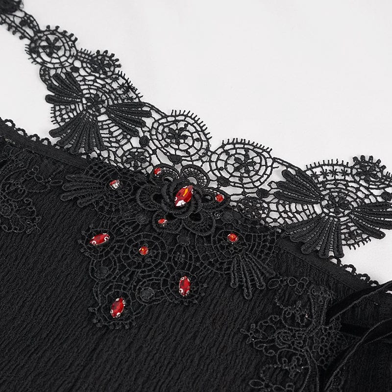 EVA LADY Women's Gothic Side Lacing-up Bell-bottoms