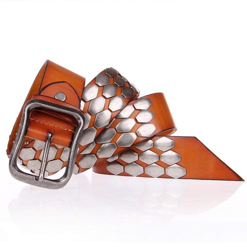 Men's Gothic Belts With Rivets Of Squama