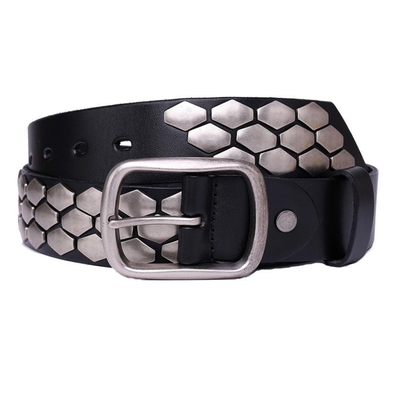 Men's Gothic Belts With Rivets Of Squama
