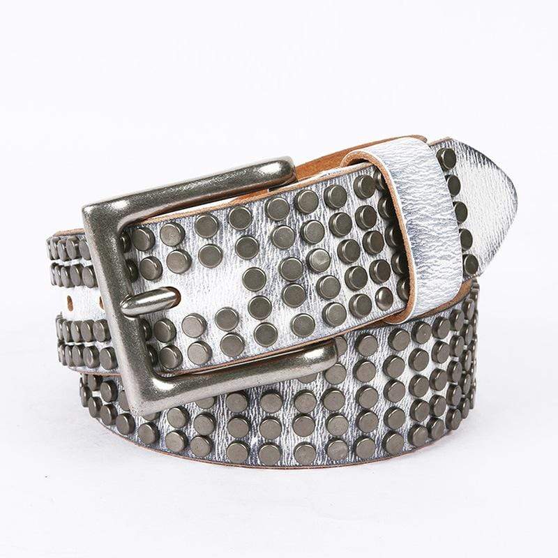 Men's Gothic Five Rows Of Rivets Belts