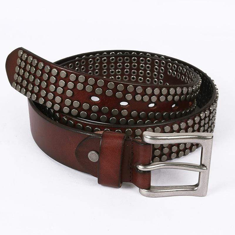 Men's Gothic Five Rows Of Rivets Belts