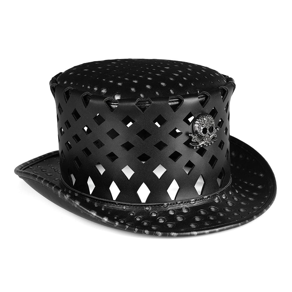 Kobine Men's Gothic Cutout Skull Hat