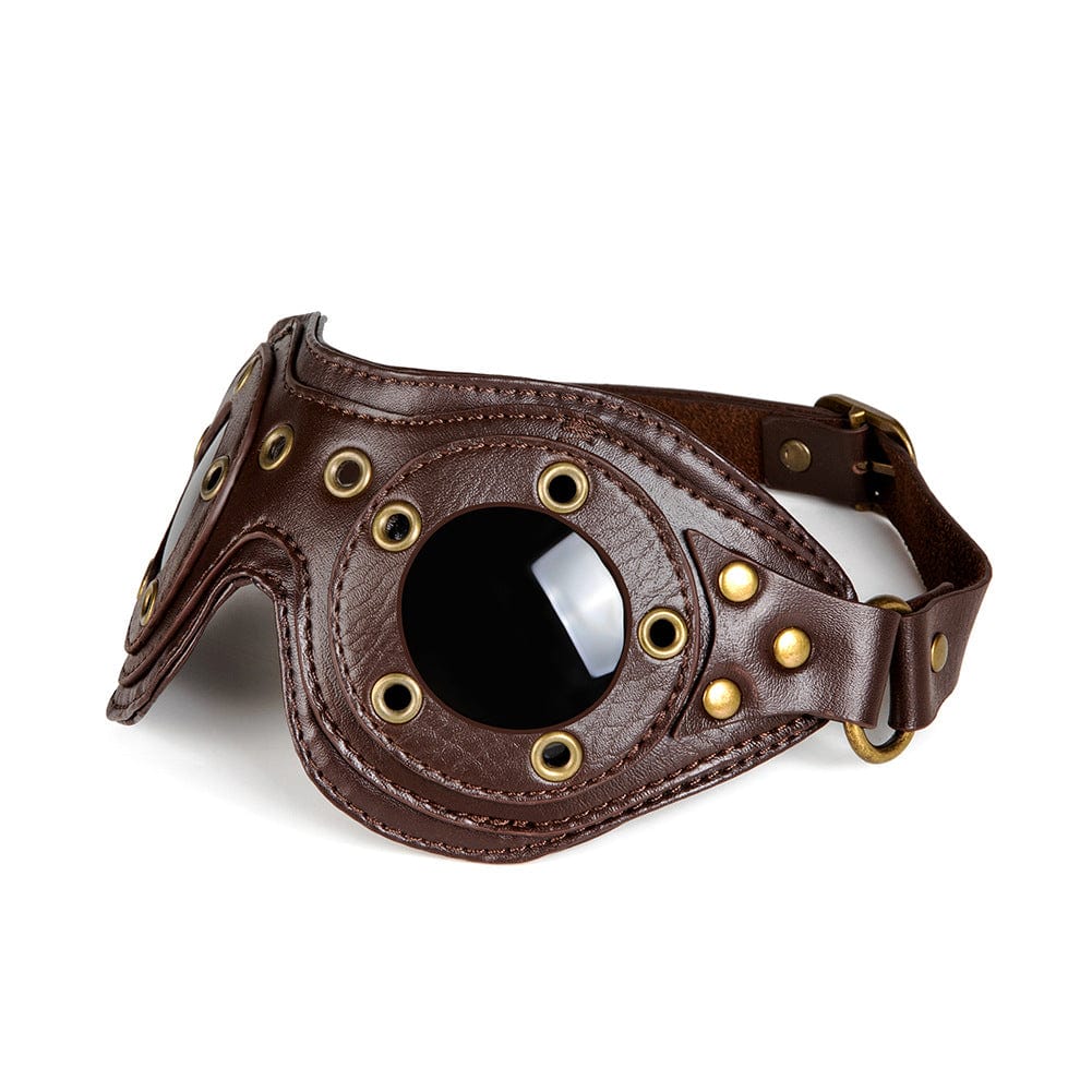 Kobine Men's Gothic Eyelets Faux Leather Goggles