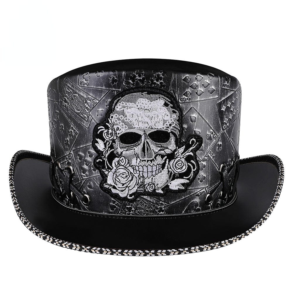 Kobine Men's Gothic Skull Embroidered Hat