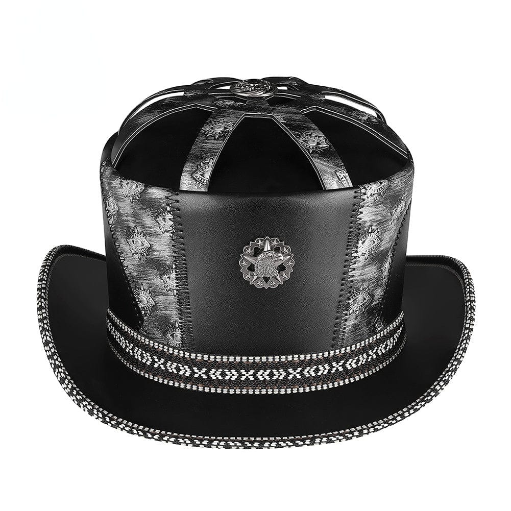 Kobine Men's Gothic Strappy Eyes Embroidered Hat