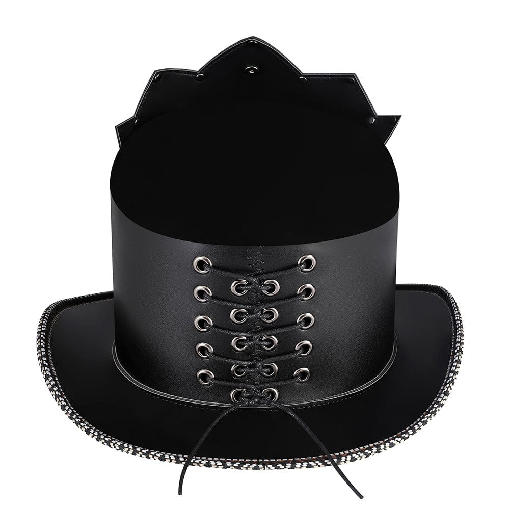 Kobine Men's Gothic Strappy Perlage Hat
