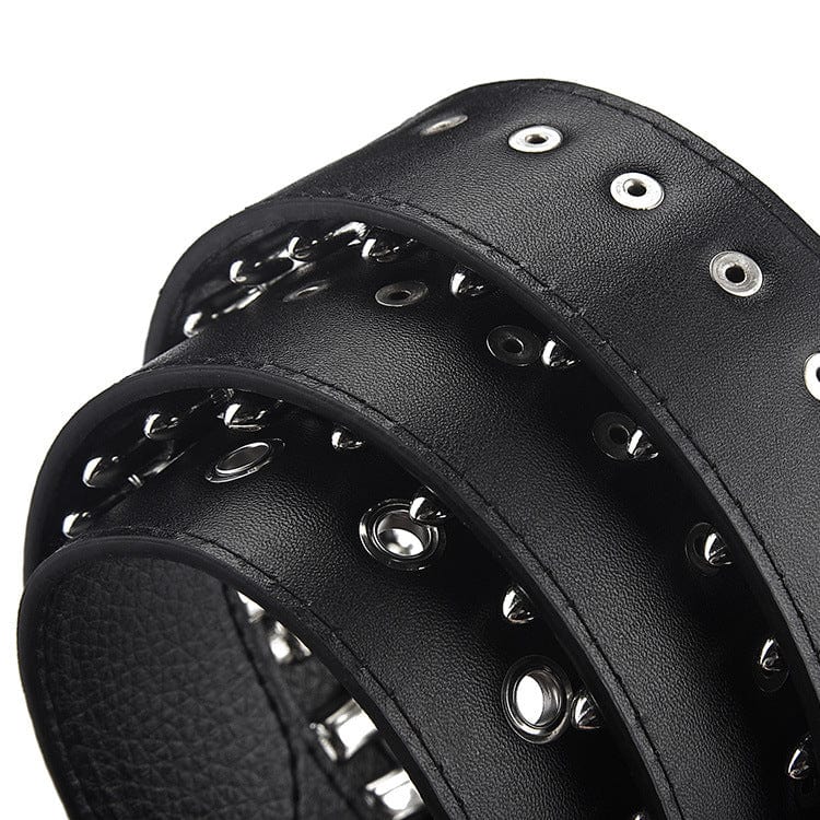 Kobine Men's Punk Bullets Faux Leather Belt