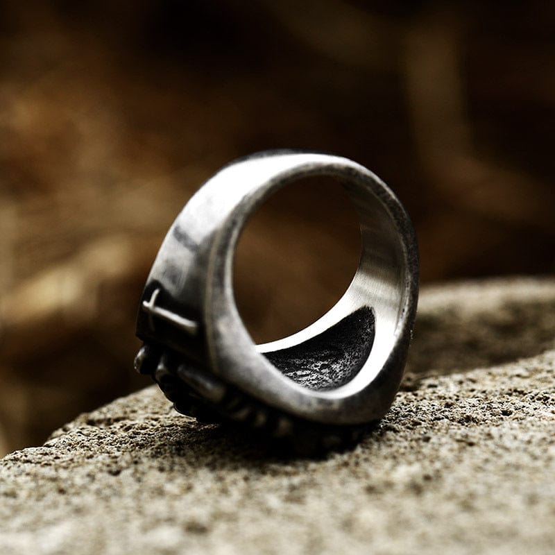 Kobine Men's Punk Death Cloak Ring