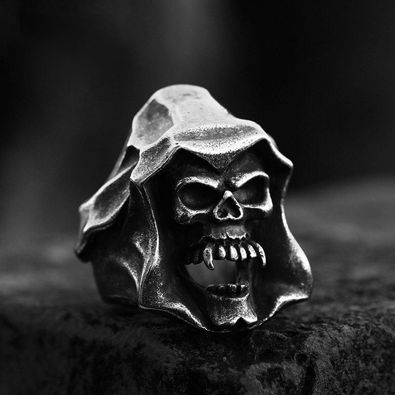 Kobine Men's Punk Death Skull Ring