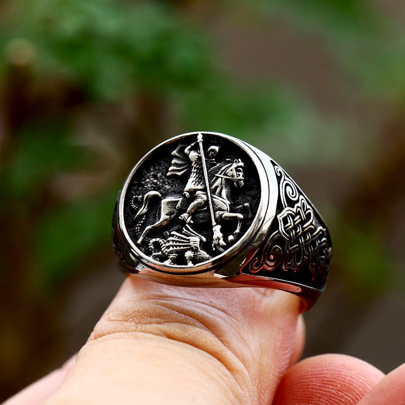 Kobine Men's Punk Knight Ring