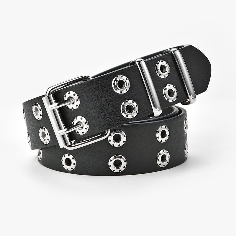 Kobine Men's Punk Metal Circle Belt