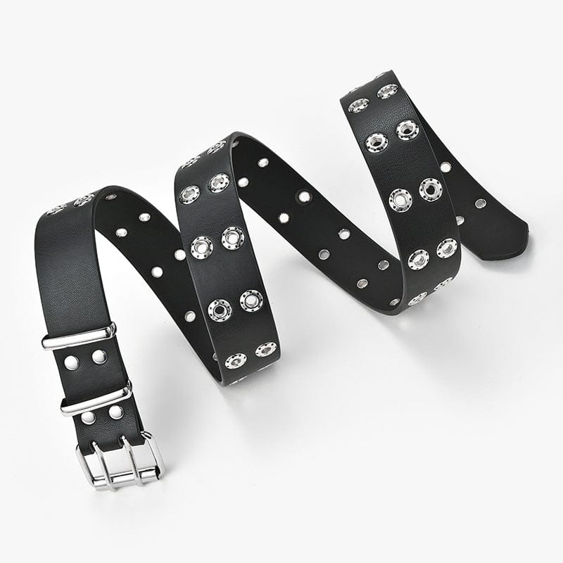 Kobine Men's Punk Metal Circle Belt
