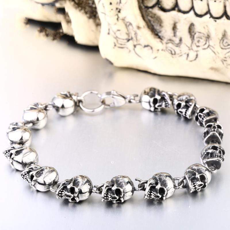 Men's Punk Multi-skulls Bracelet