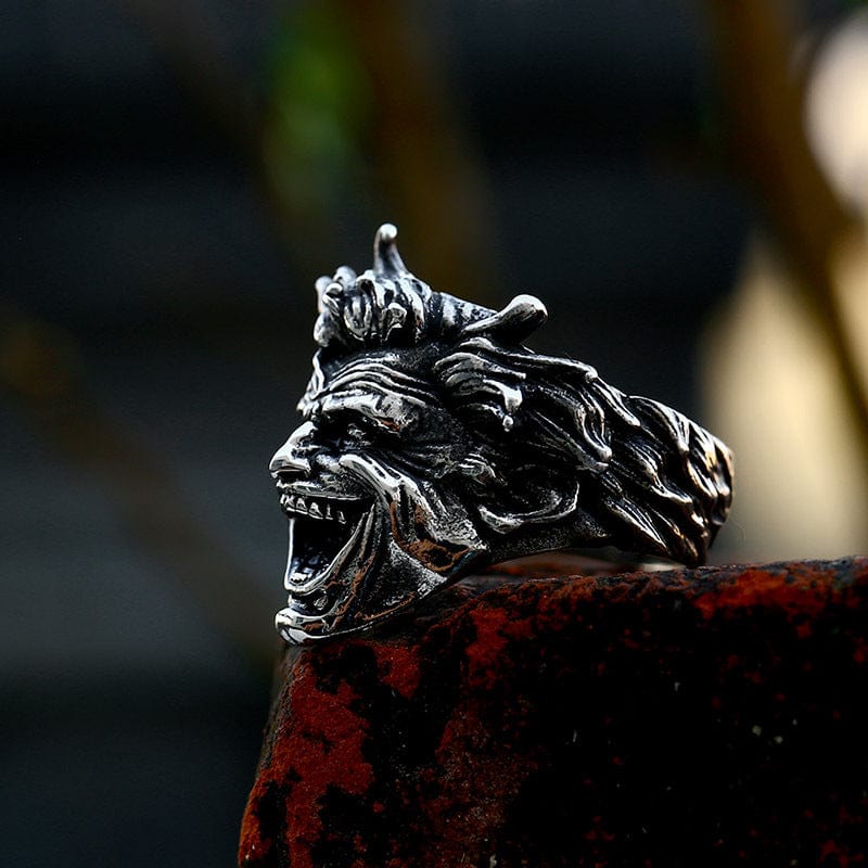 Kobine Men's Punk Portrait Ring