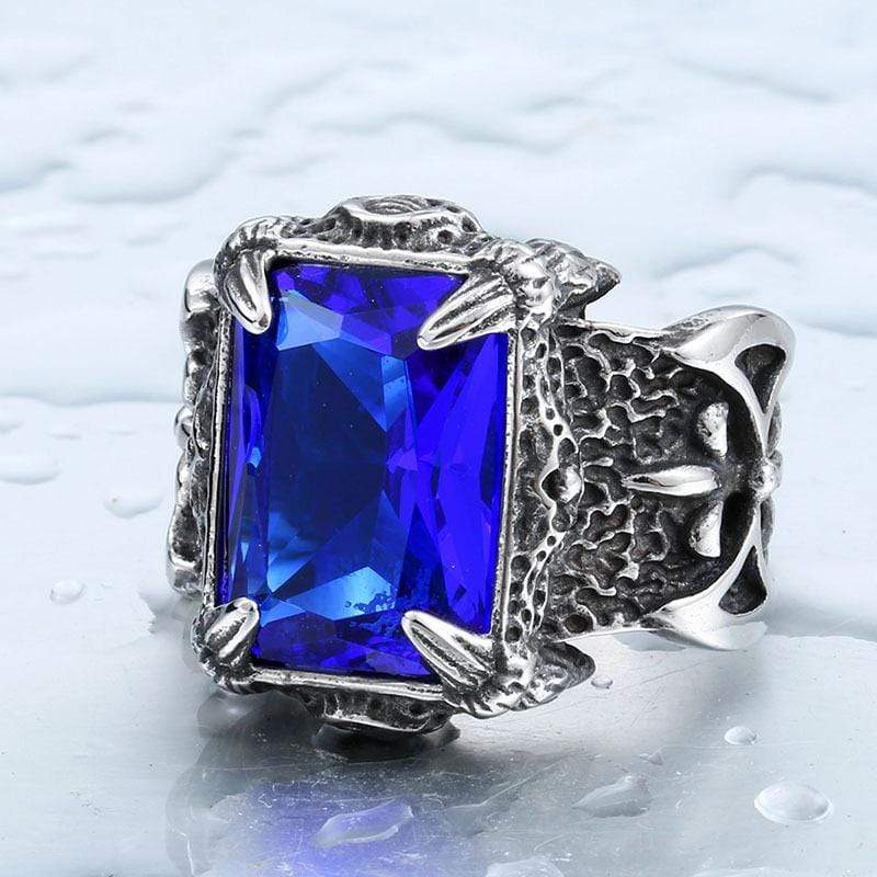 Men's Punk Rhinestone Warrior Rings