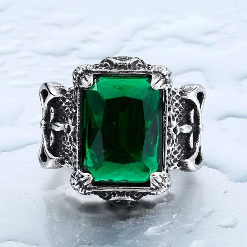 Men's Punk Rhinestone Warrior Rings