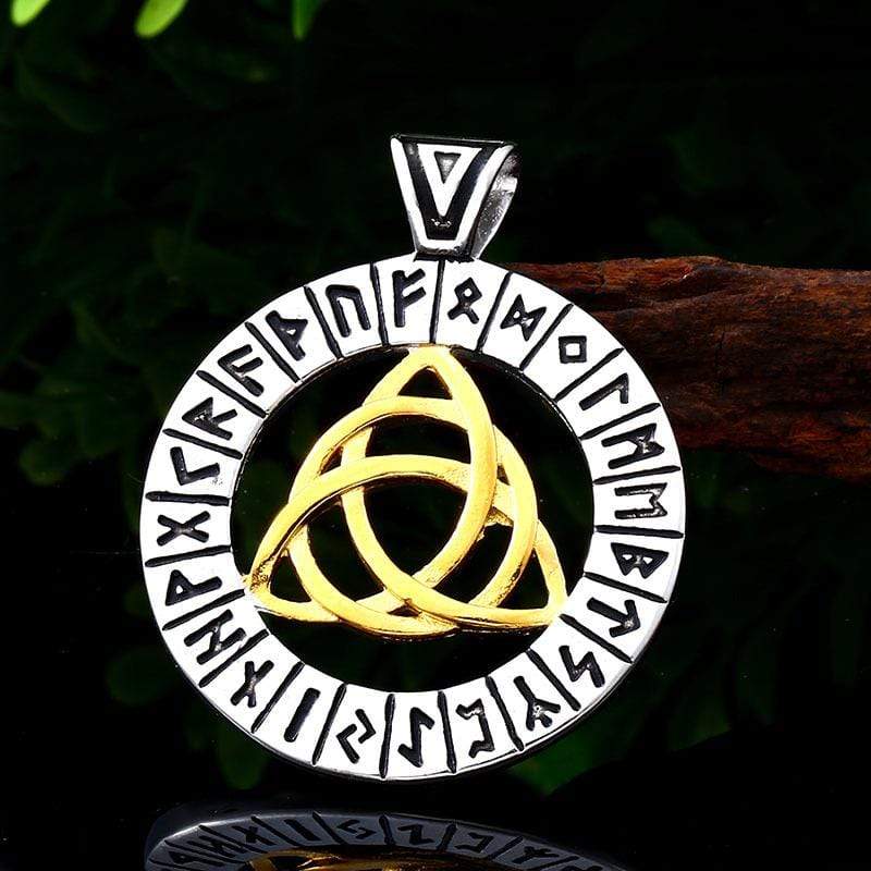 Men's Punk Rune Celtic Knot Necklace