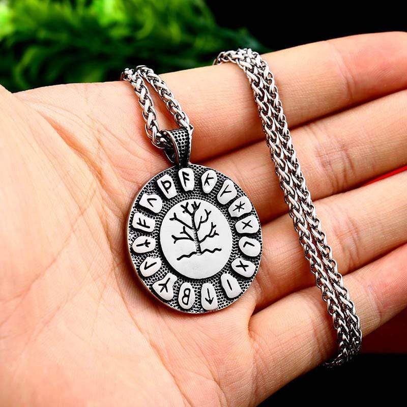 Men's Punk Rune Tree Necklace