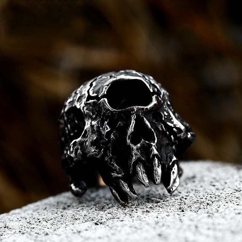 Kobine Men's Punk Skull Ring