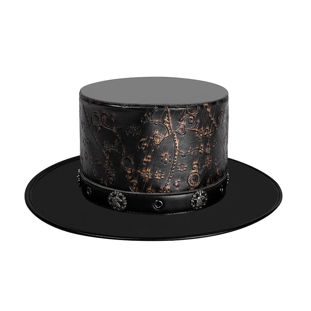 Kobine Men's Steampunk Floral Printed Hat