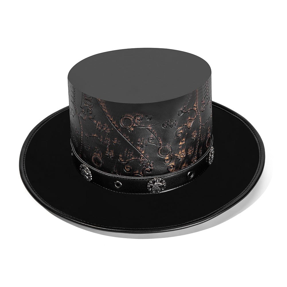 Kobine Men's Steampunk Floral Printed Hat