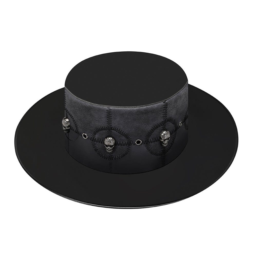 Kobine Men's Steampunk Sutural Skull Hat