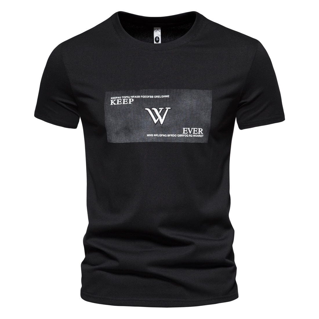 Kobine Men's Street Fashion Keep W Ever Slim Fitted Short Sleeved T-shirt