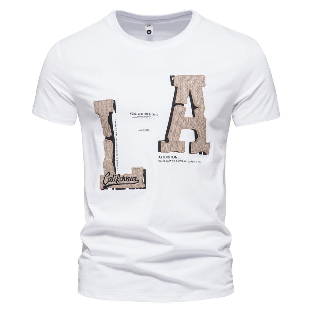 Kobine Men's Street Fashion LA Slim Fitted Short Sleeved T-shirt