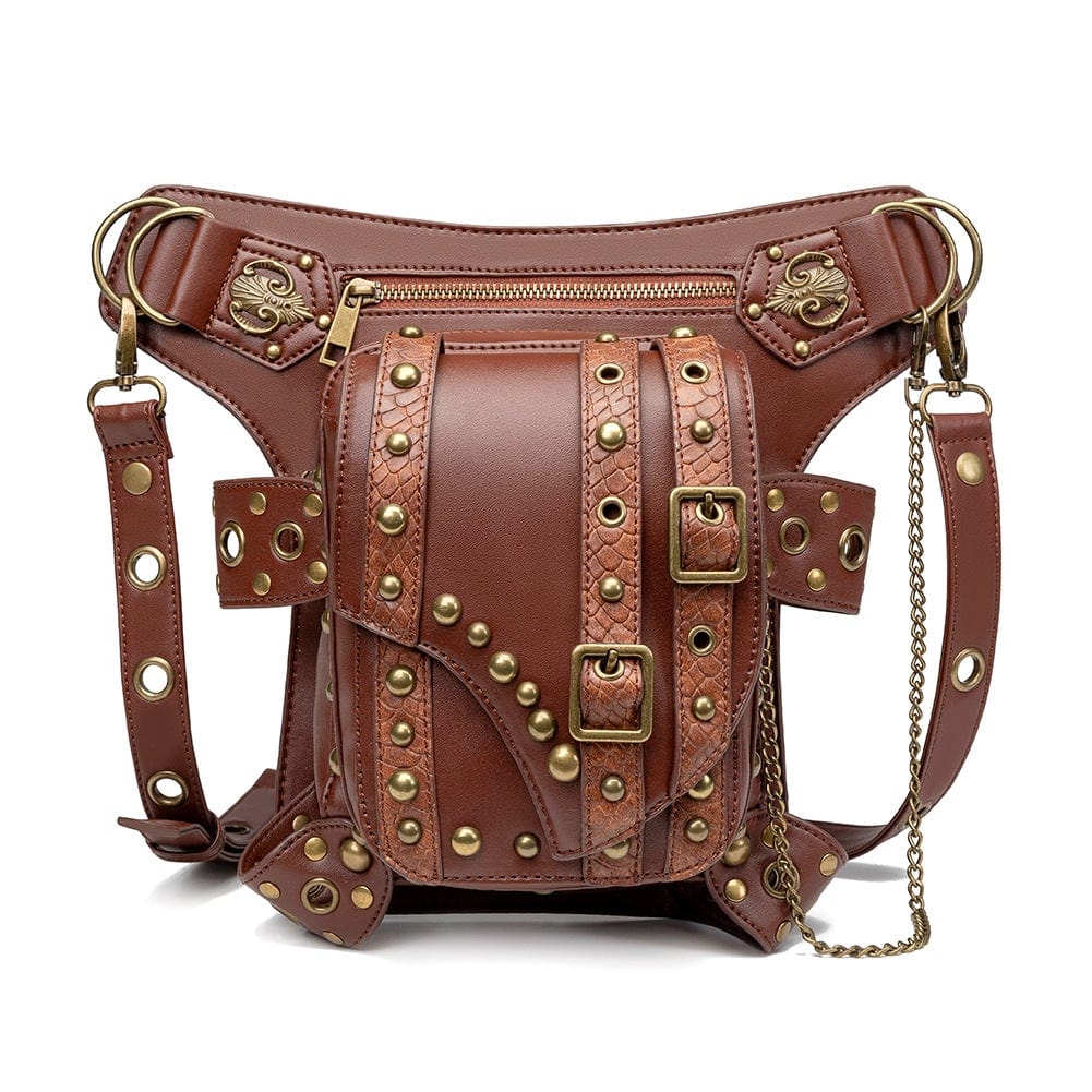 Kobine Steampunk Buckles Splice Multi-Purpose Bag