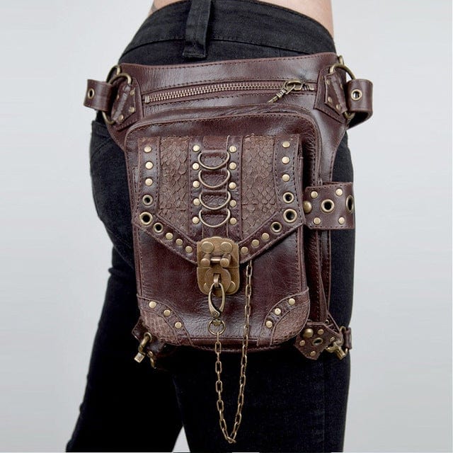Kobine Steampunk Chained Mini Travel Bag