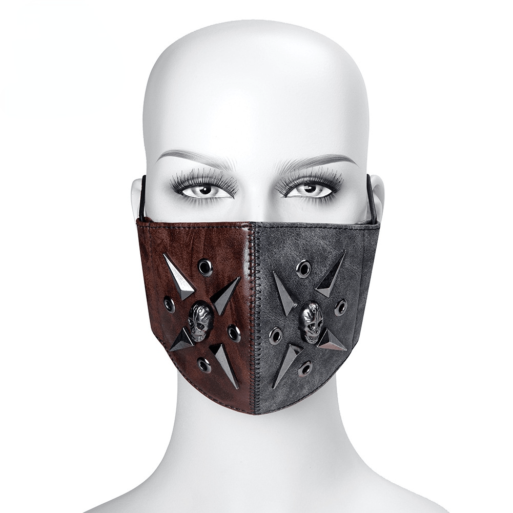 Kobine Steampunk Rivets Skull Mask